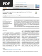 Photocatalytic Degradation of Organic Pollutants by MOFs