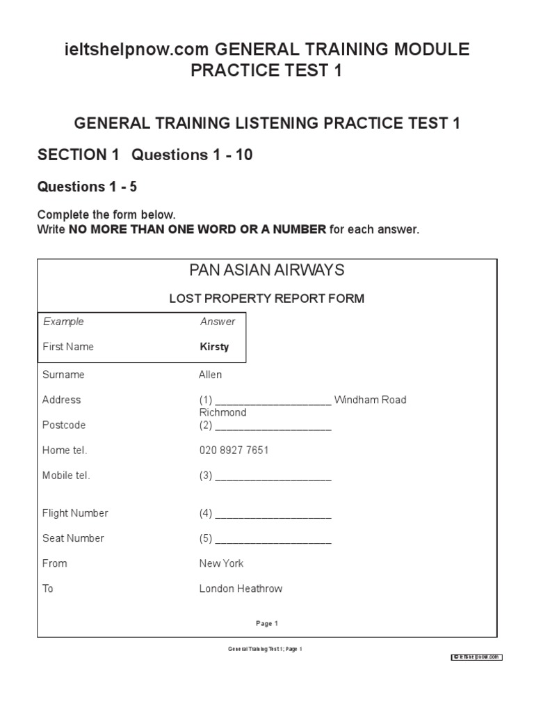 GT Test 1 Question Paper | PDF