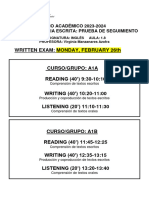 Schedule A1 February Exam 2024