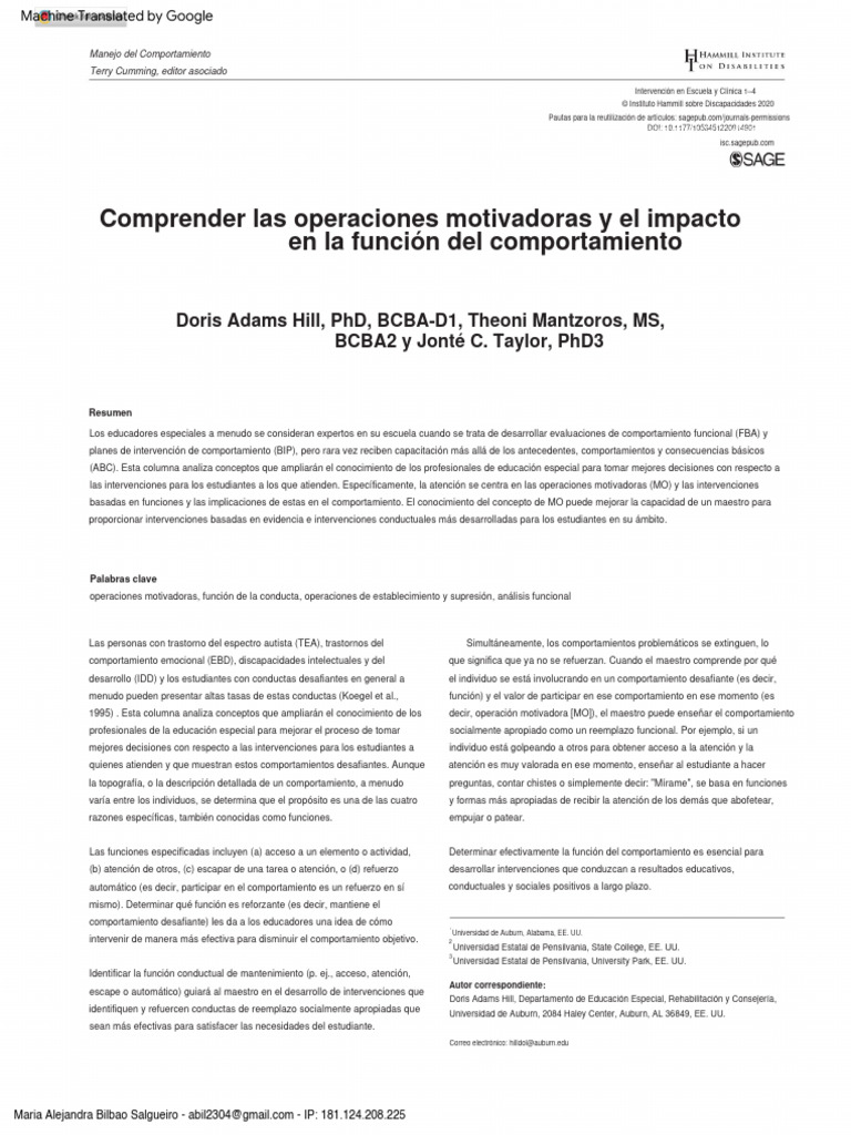 Understanding Motivating Operations And The Impact On The Function Of