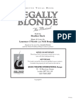 Legally Blonde Full Libretto Vocal Book