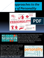 Major Approaches To The Study of Personality TYPE APPROACHES