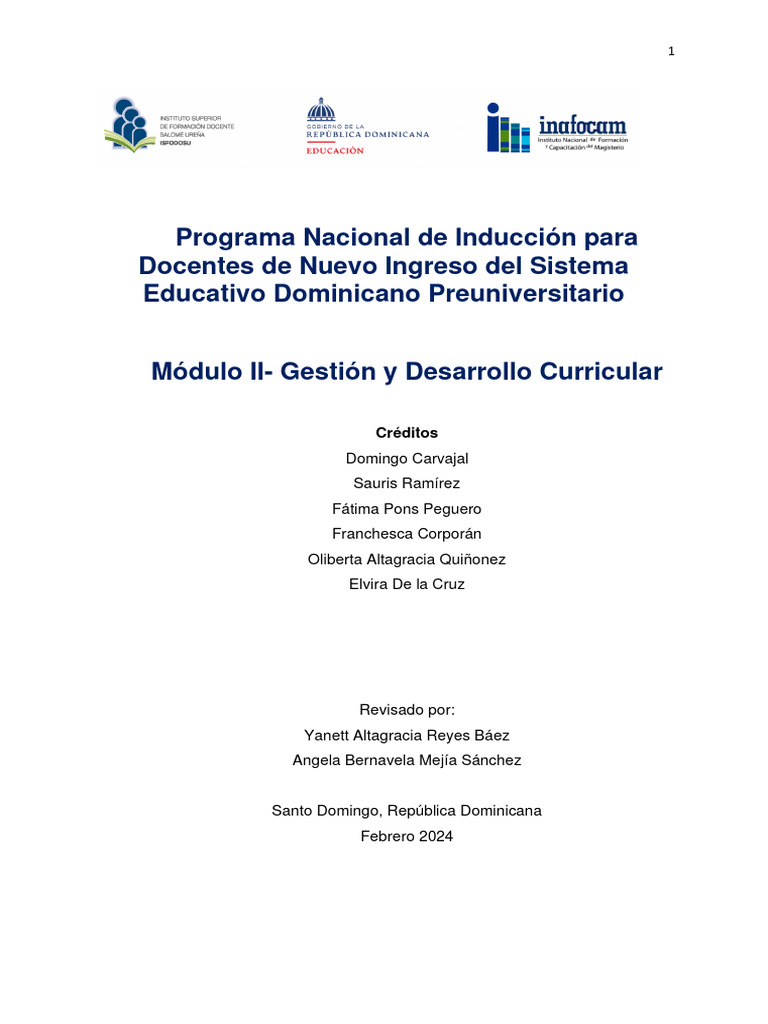 Gestión y Desarrollo Curricular 2024 | PDF | Plan de estudios | Evaluación