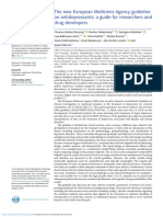 The New European Medicines Agency Guideline On Antidepressants A Guide For Researchers and Drug Developerseuropean Psychiatry