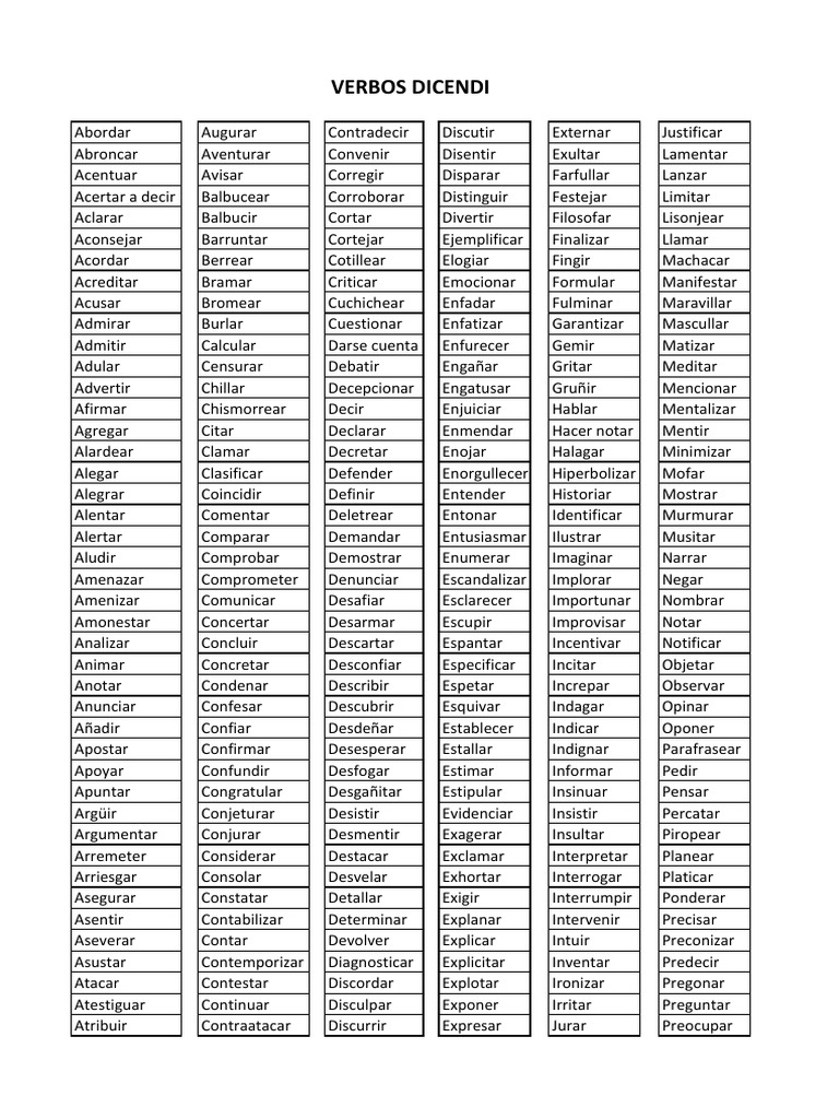 Verbos Dicendi | PDF
