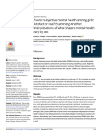 Poorer Subjective Mental Health Among Girls: Artefact or Real? Examining Whether Interpretations of What Shapes Mental Health Vary by Sex