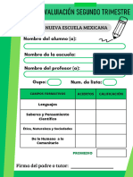 EXAMEN SEGUNDO TRIMESTRE TERCER GRADO - Organized