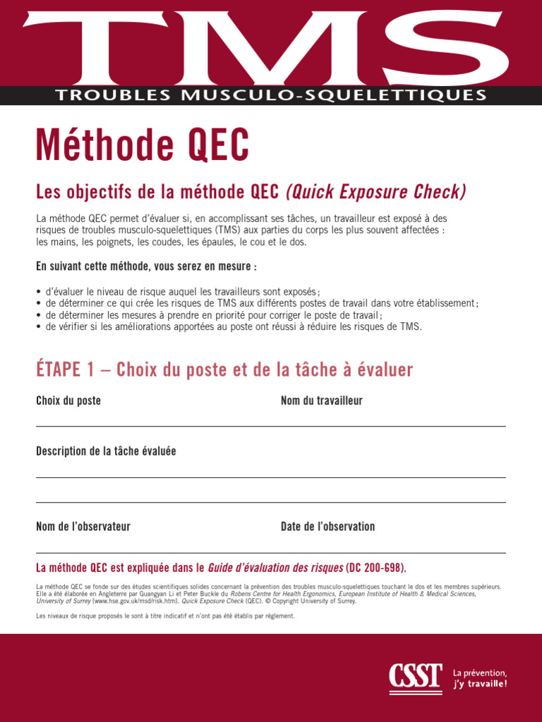 Outils 1 - TP - Entreprise - Méthode QEC | PDF | Risque | Échecs