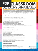 Classroom Sensory Screening Tool Guide | PDF | Classroom | Desk