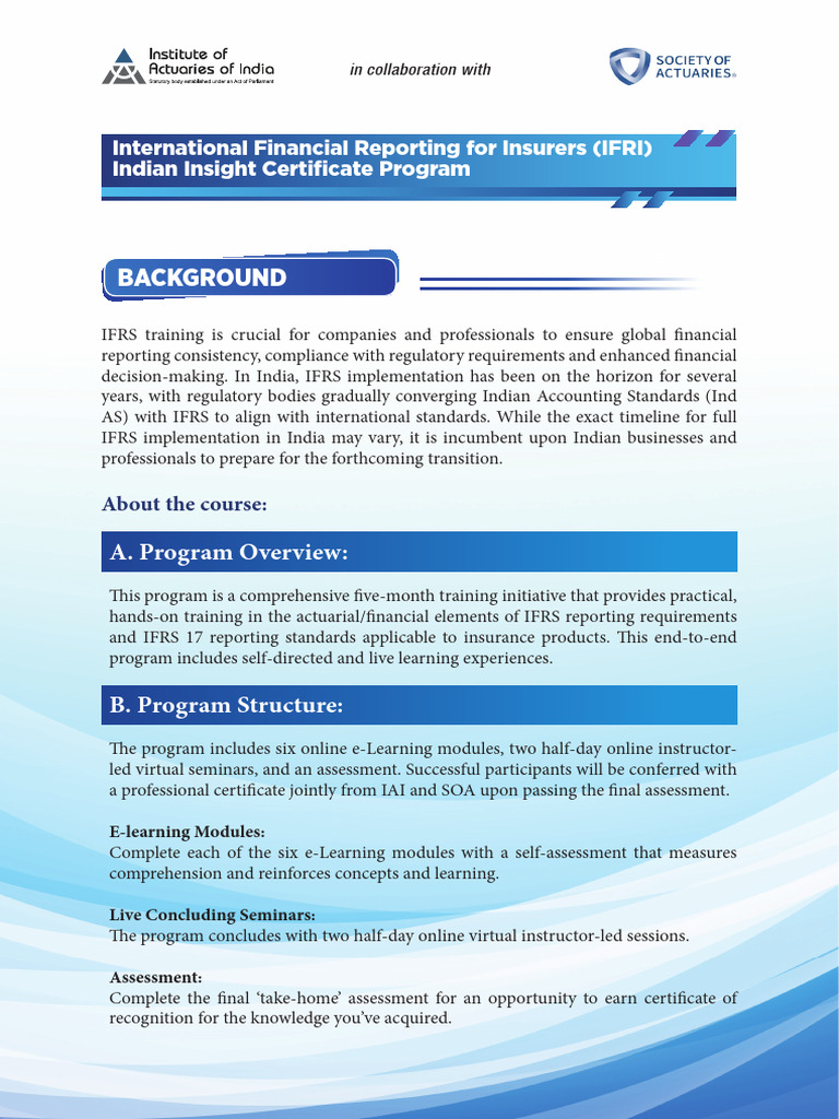 IAI-SOA IFRI Certificate Program | PDF