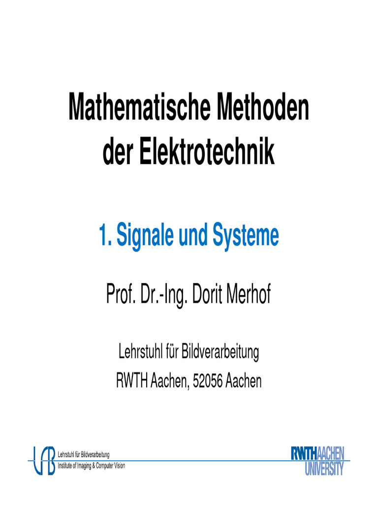 01 MMET Signale Und Systeme | PDF