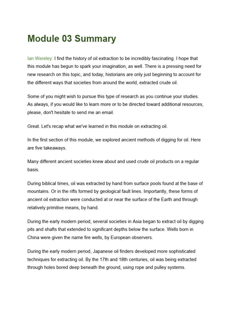Module 03 Summary | PDF