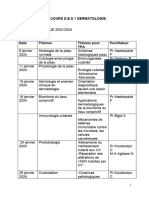 Programme Cours DES1 2023 2024