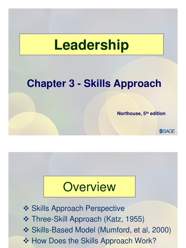 04 - Skills Approach, Sept 22 | PDF | Leadership | Competence (Human ...