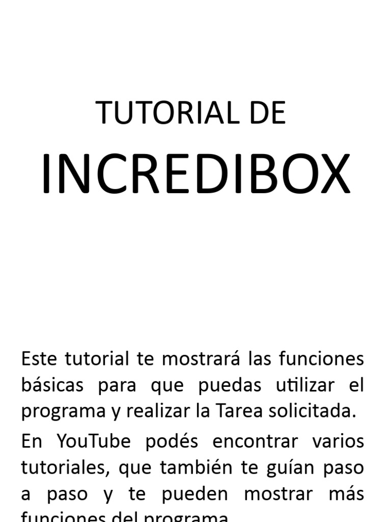 Tutorial De Incredibox Pdf