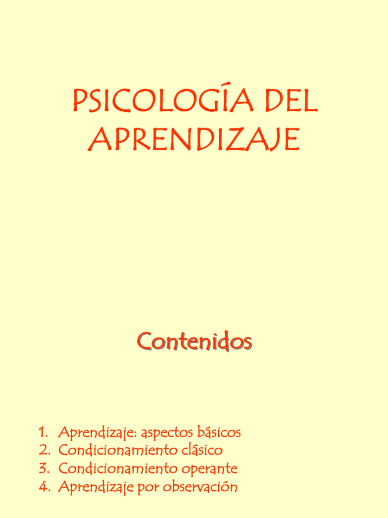 Tema 3 Psicología Del Aprendizaje Pdf Aprendizaje Comportamiento