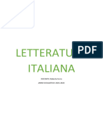 Primo Semestre - Letteratura Italiana