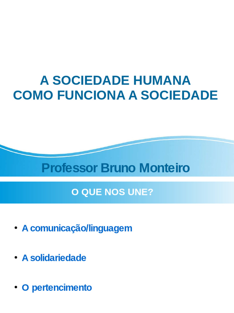 O Que É A Sociedade - Como Funciona A Sociedade 3 | PDF