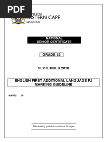 English FAL P2 Memo
