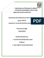 Practica 9 - Corrección Del Factor de Potencia