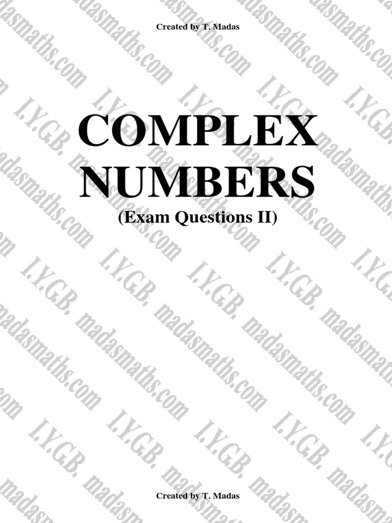 archivemaths-bookletsfurther-topicsvariouscomplex-numbers-part-2-exam