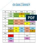 Horario de Clases 2 General H