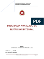 Programa Avanzado de Nutricion Integral: Academia Real Internacional