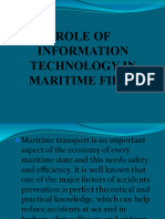Roles of I .T in Maritime Field &CS Hardware