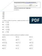 Avaliação Matemática Sobre Frações