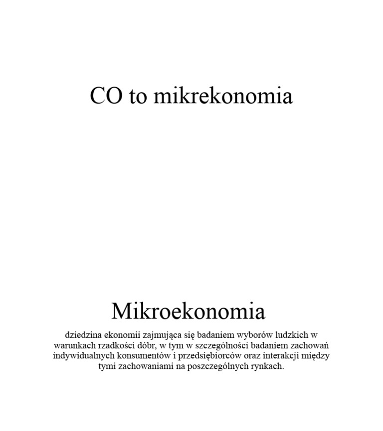 Mikroekonomia | PDF