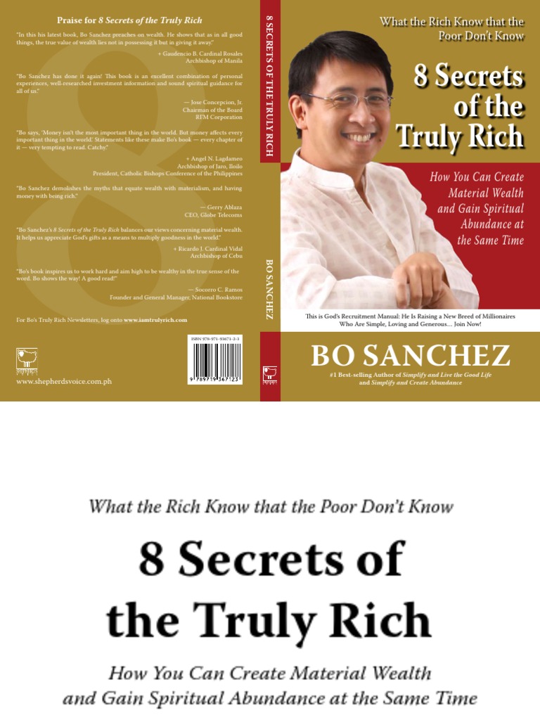 8 Secrets of The Truly Rich-Bo Sanchez | PDF | Retirement | Wealth, image size:768x1024