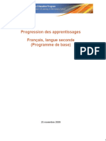 PDA - PFEQ - Francais Langue Seconde Base - 2009 Primaire