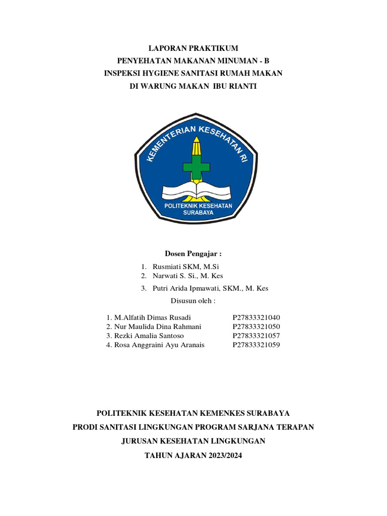 Inspeksi Sanitasi Warung Ibu Rianti | PDF | Sains & Matematika