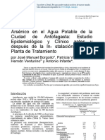 Investigación de ARSÉNICO en El Agua Potable ANTOFAGASTA CHILE