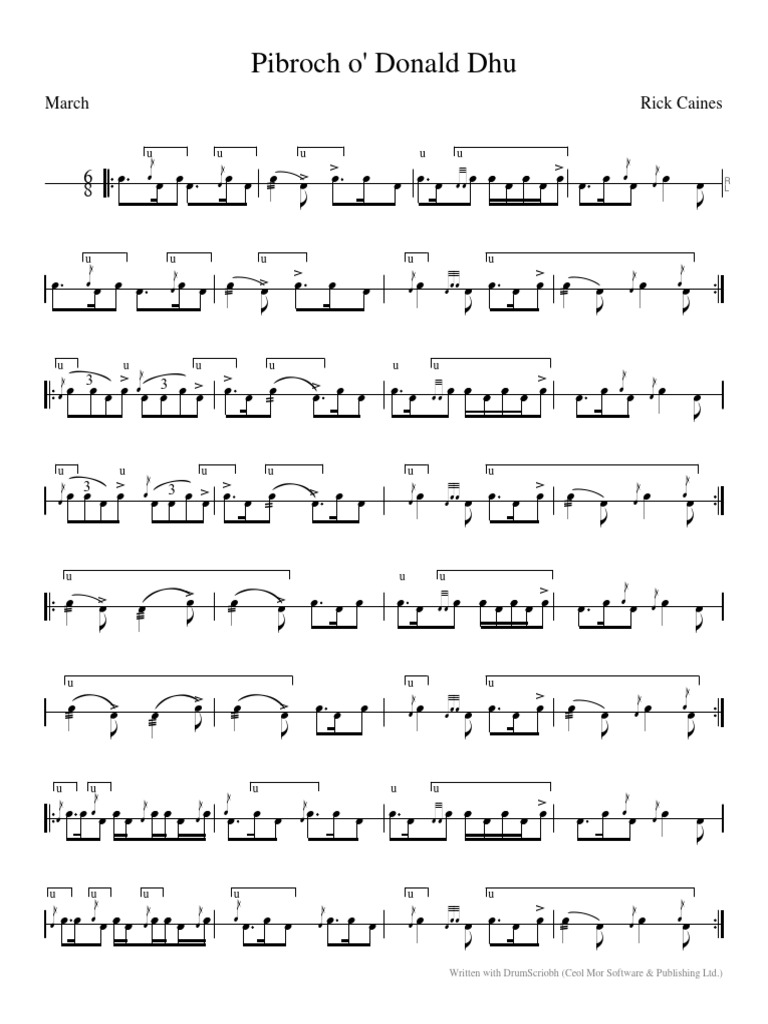 Pibroch of Donald Dhu Sheet Music | PDF
