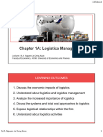 Chapter 1A. Overview of Logistics Management