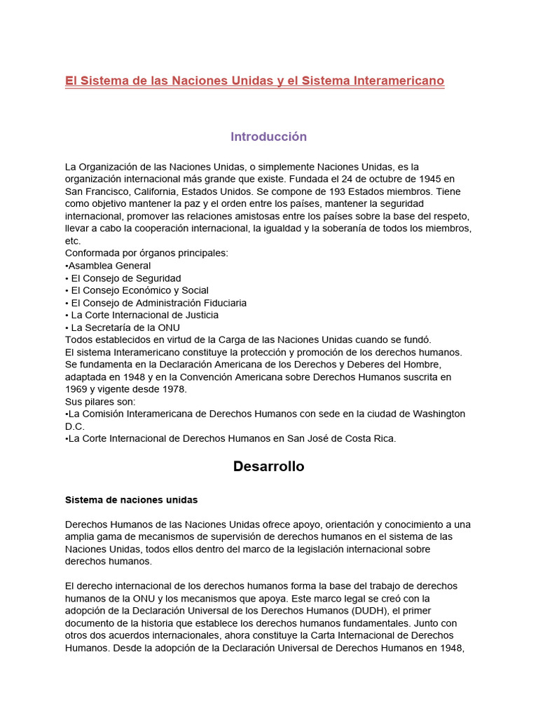 Sistema De Las Naciones Unidas Pdf Naciones Unidas Relaciones
