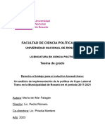 Falagán, María Del Mar (2023) - Derecho Al Trabajo para El Colectivo Travesti-Trans. Municipalidad de Rosario 2017-2021 (Tesina de Grado)