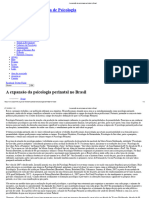 A Expansão Da Psicologia Perinatal No Brasil