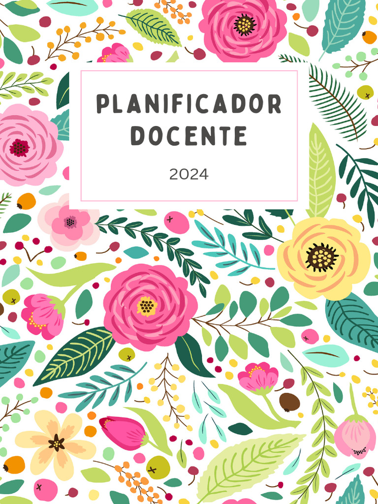 Planificador Docente 2024 PDF Gratis | PDF