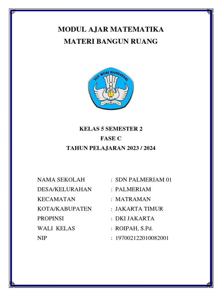 Modul Ajar Matematika Kelas 5 Semester 2 | PDF