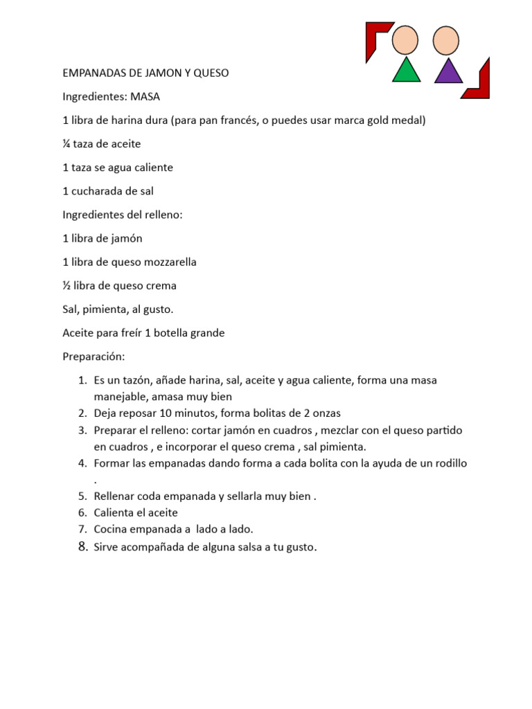 Empanadas Argentinas de Jamón y Queso | PDF