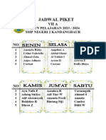 Jadwal SMP Kls 7A