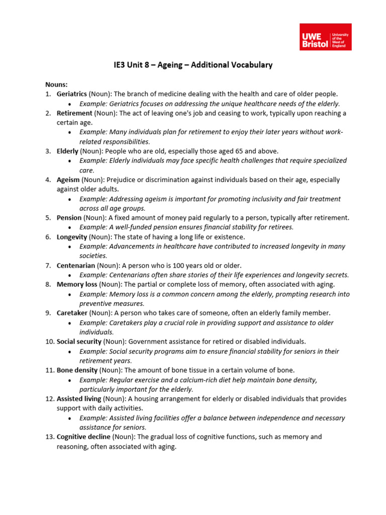 Understanding Old Age Concepts | PDF | Old Age | Ageing