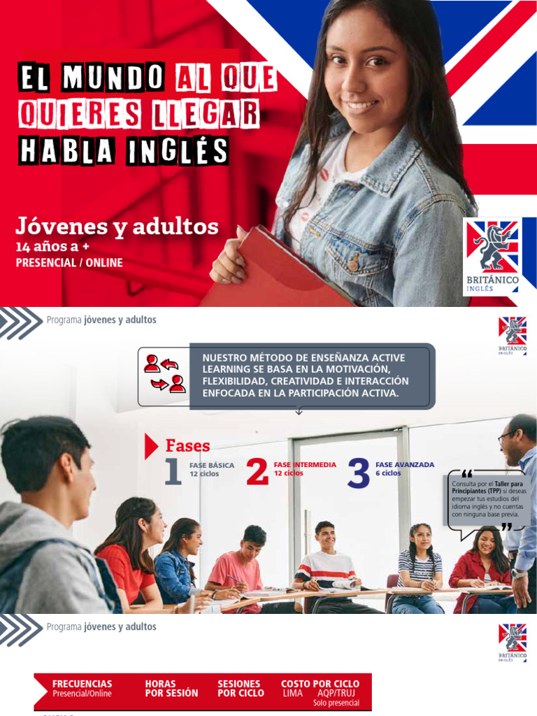 Curso de Inglés para Jóvenes y Adultos | PDF | Aplicación movil ...