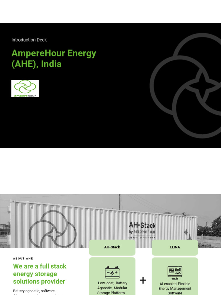 AmpereHour Energy Storage Solutions | PDF | Energy Storage | Electrical ...