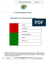 #214 SP 2167 HSE Specification For Fire Water Pumps Package PDO