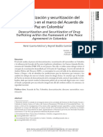 Desecuritización y Securitización Del Narcotráfico en El Marco Del Acuerdo de Paz en Colombia