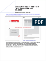 Manitou Telehandler Mla T 533 145 V Plus D St5 s1 Repair Manual 647872en 06 2021