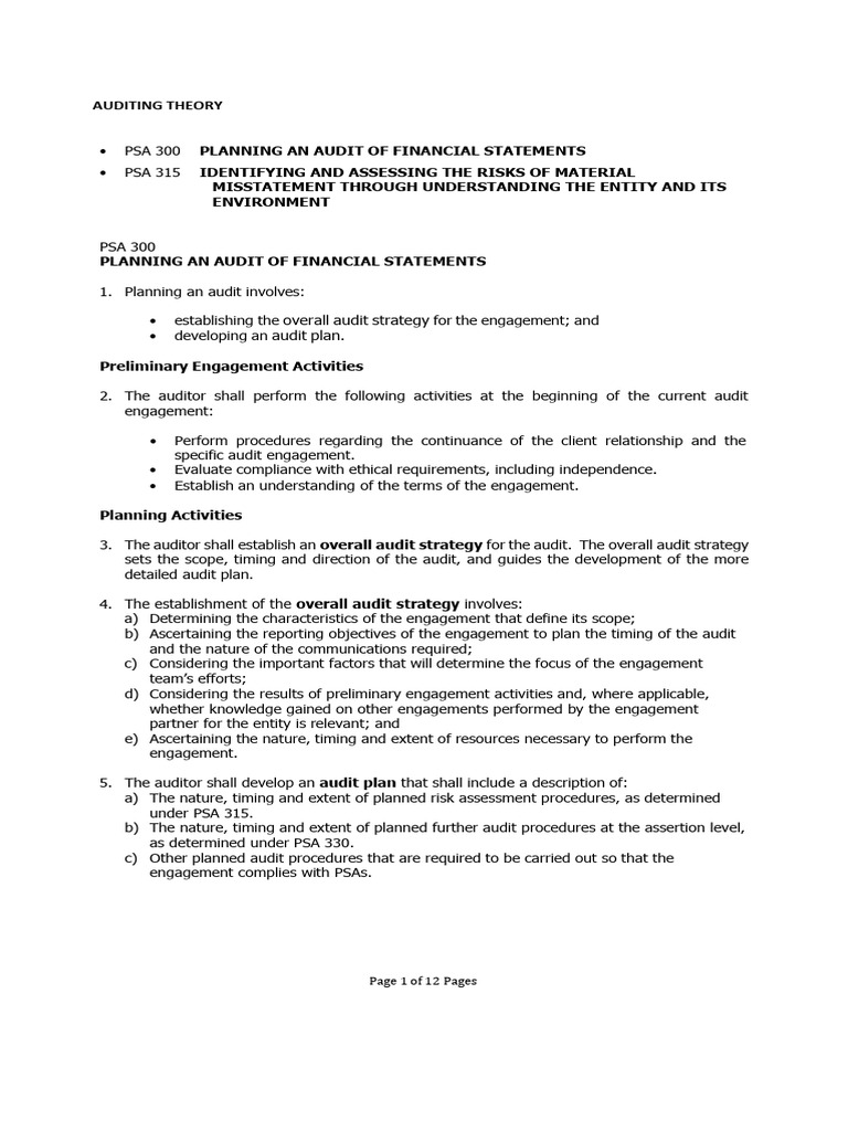 Control Risk Assessment in Audit Planning | PDF | Internal Control | Audit